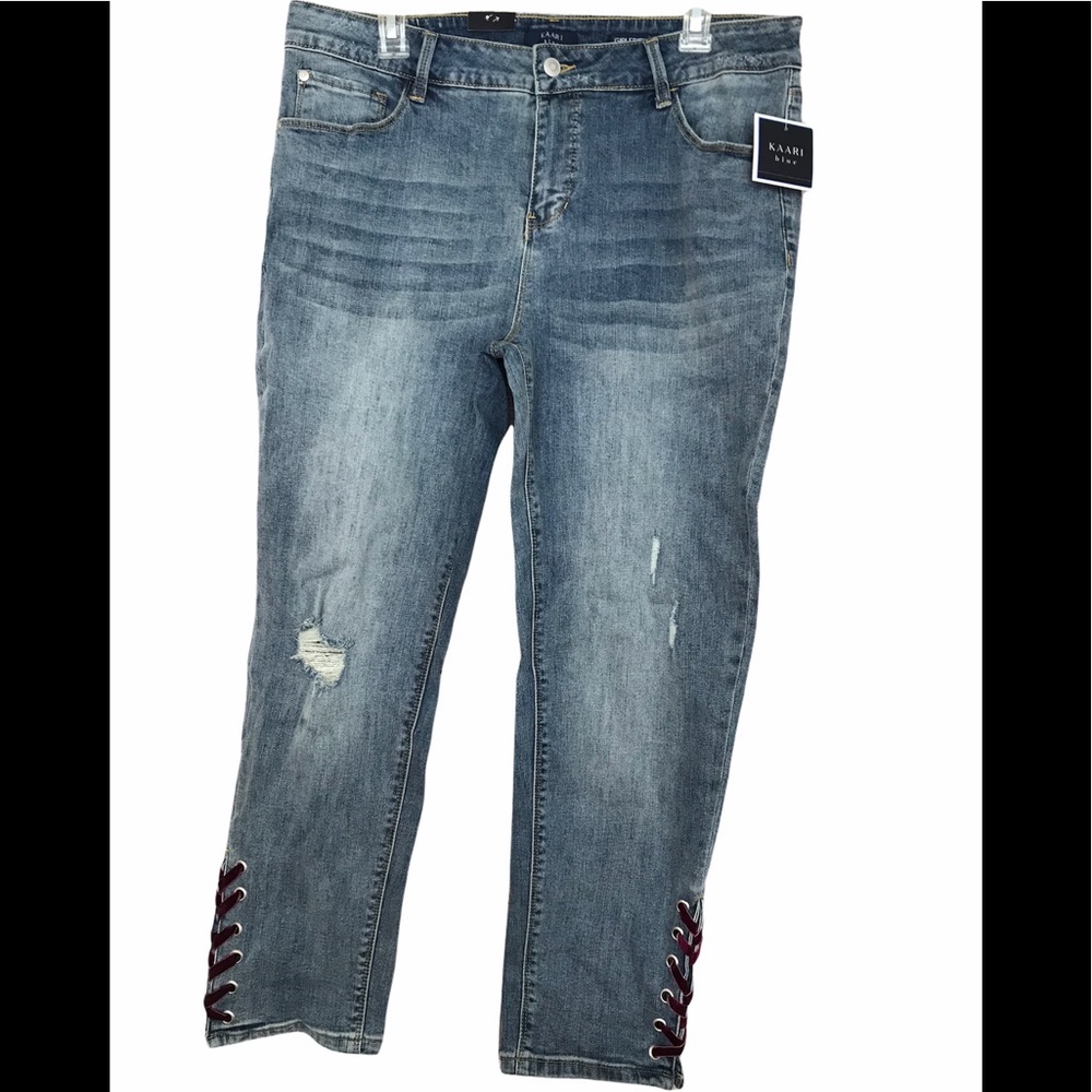 Kaari Blue Girlfriend Jeans Size:14